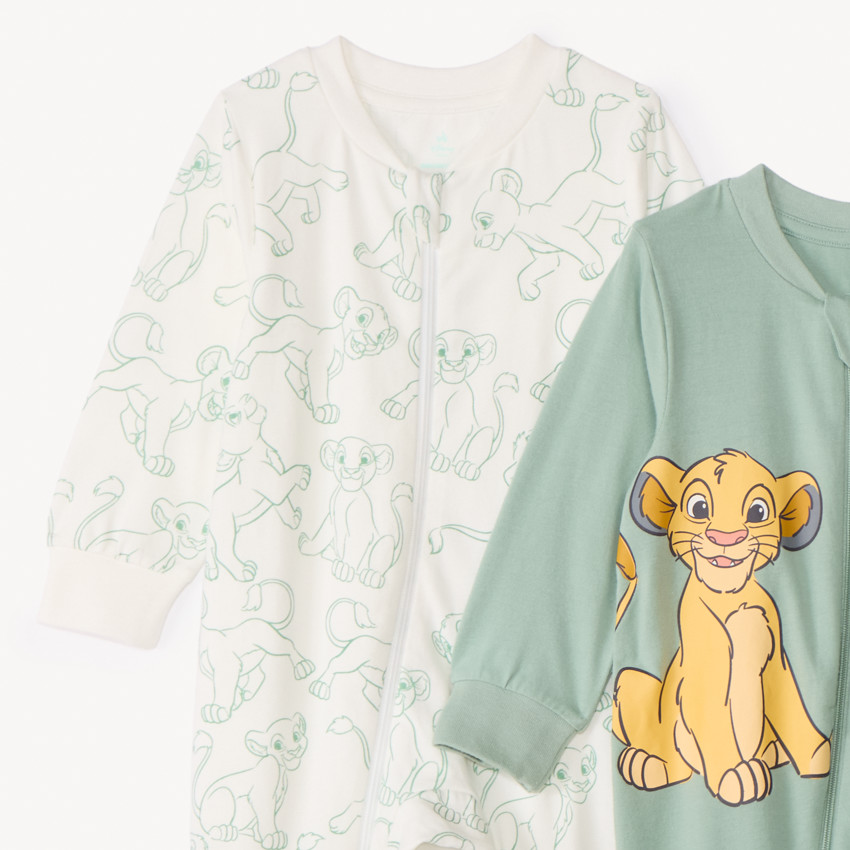 Lot de 2 dors-bien jersey Le Roi Lion Disney pour bébé garçon 