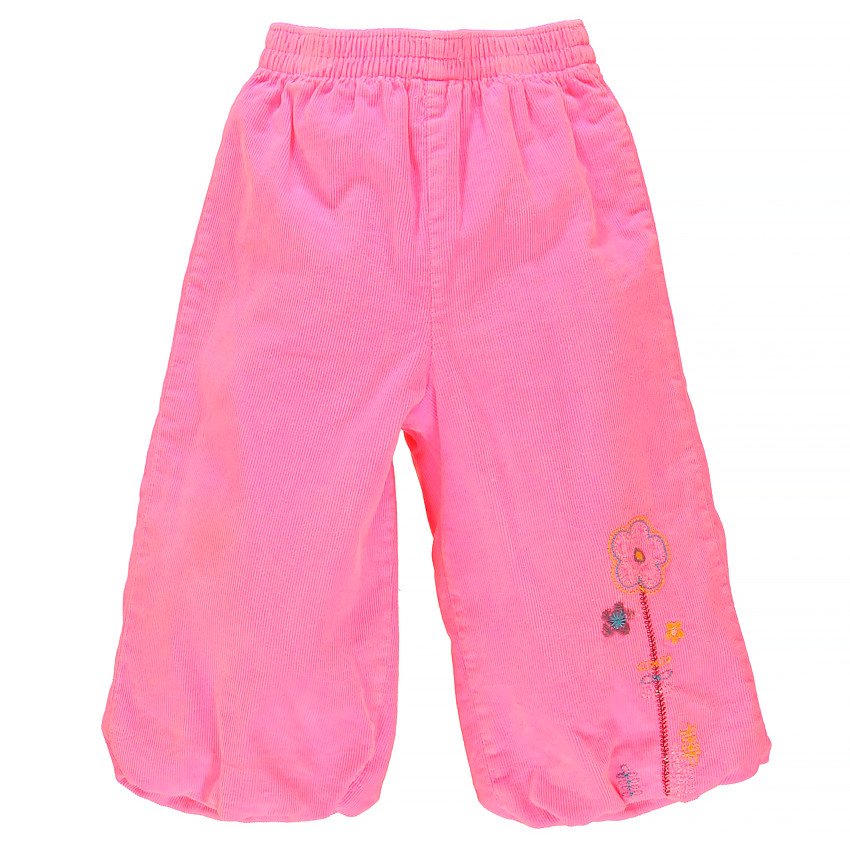 Pantalon boule en velours rose 