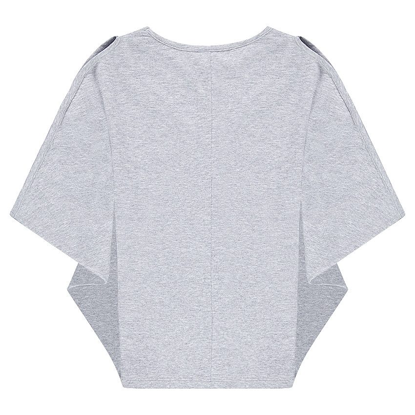 Tee-shirt manches chauve-souris avec message en foil iridescent 