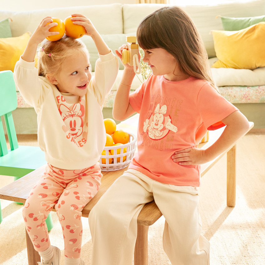 Ensemble sweat + caleçon print Minnie Disney pour bébé fille 