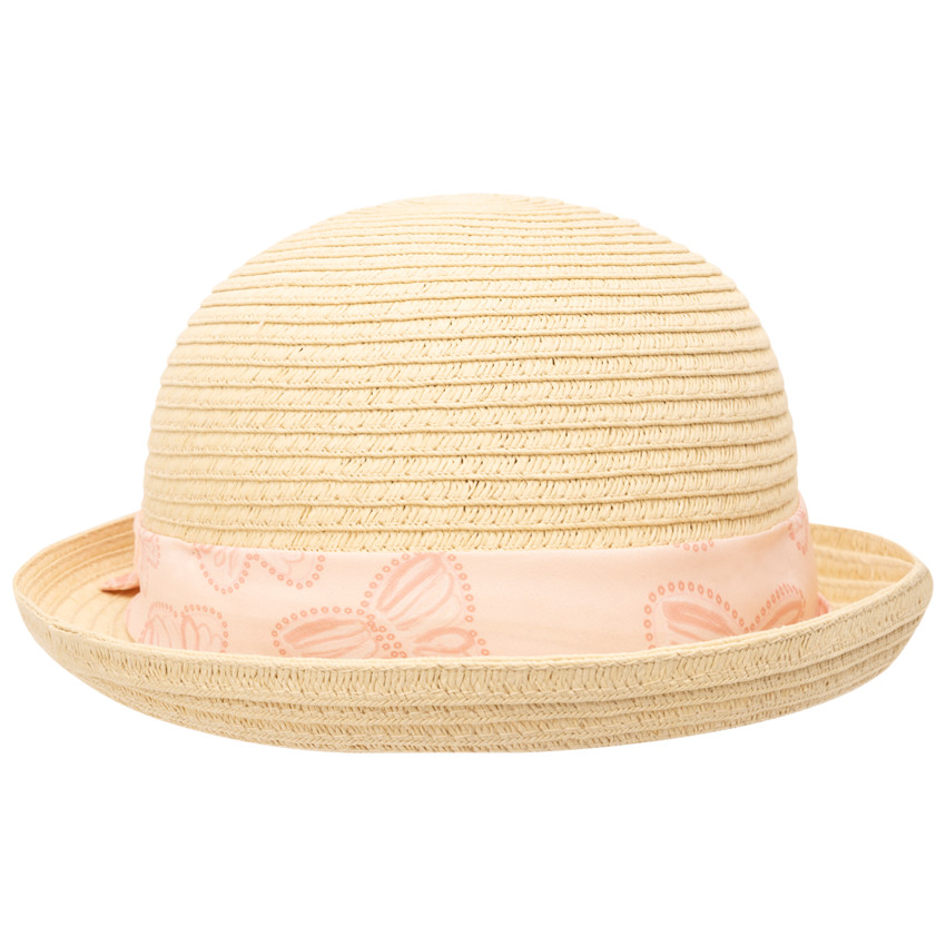 Chapeau melon avec galon papillons pour bébé fille 