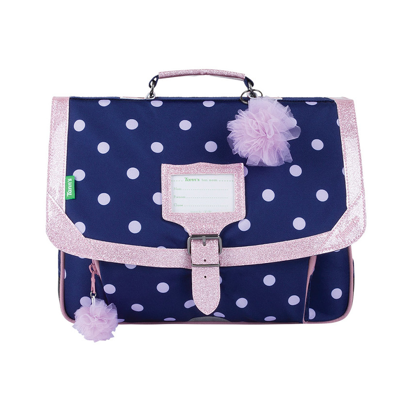 Cartable Romy à pois bleus 38 cm