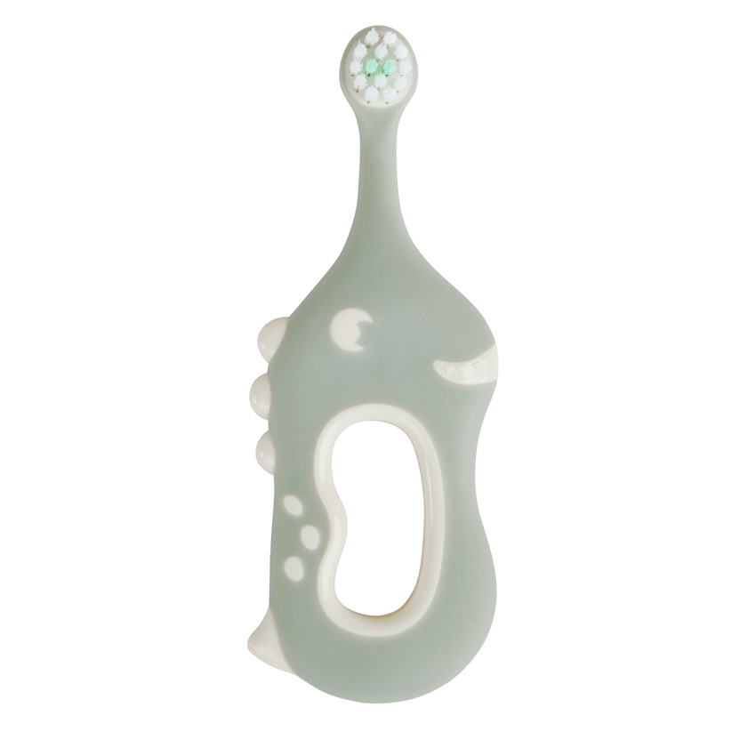 Brosse à dents ergonomique 6M+ Dinosaure vert 