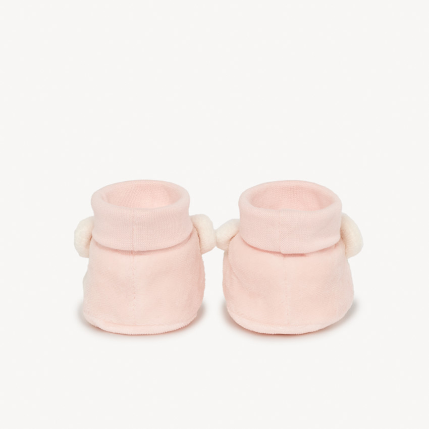 Paire de chaussons ludique en velours pour bébé fille  