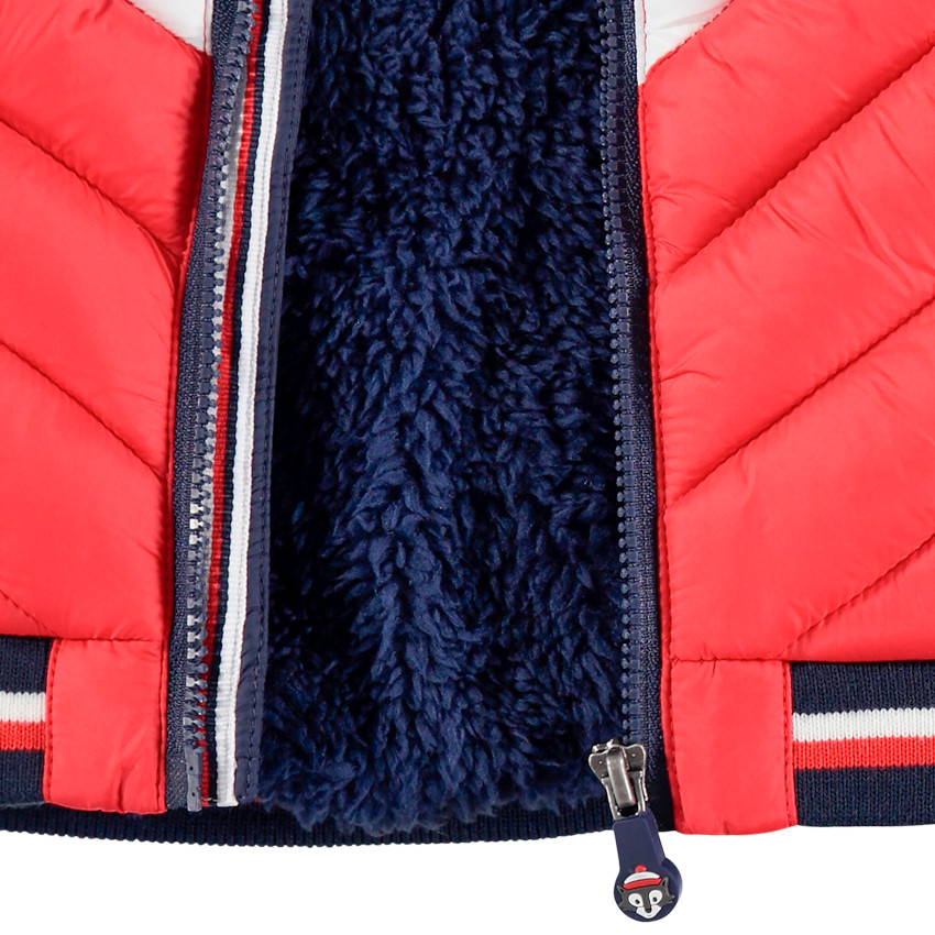 Doudoune matelassée tricolore doublée sherpa 