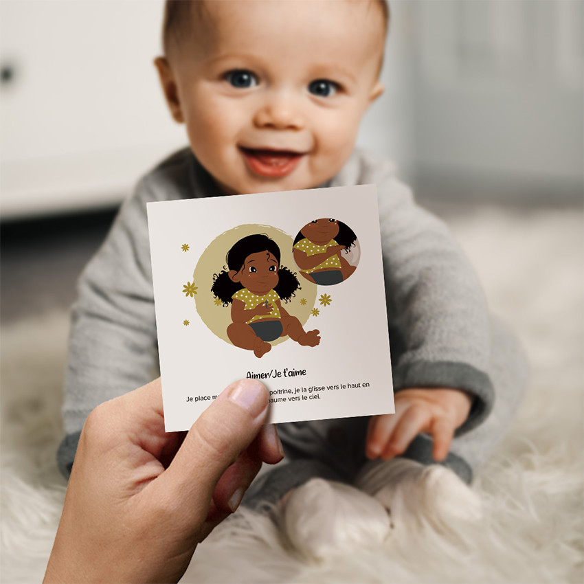7 cartes Bébé signe "Mes ressentis" 