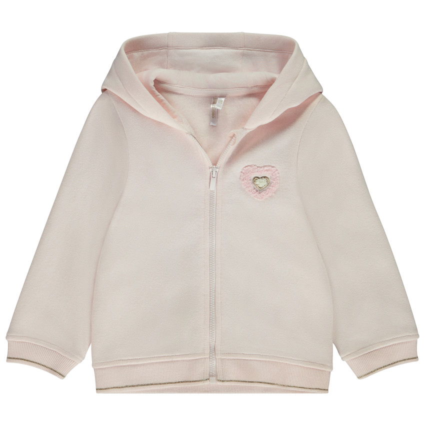 Gilet molleton avec patch bouclettes pour bébé fille