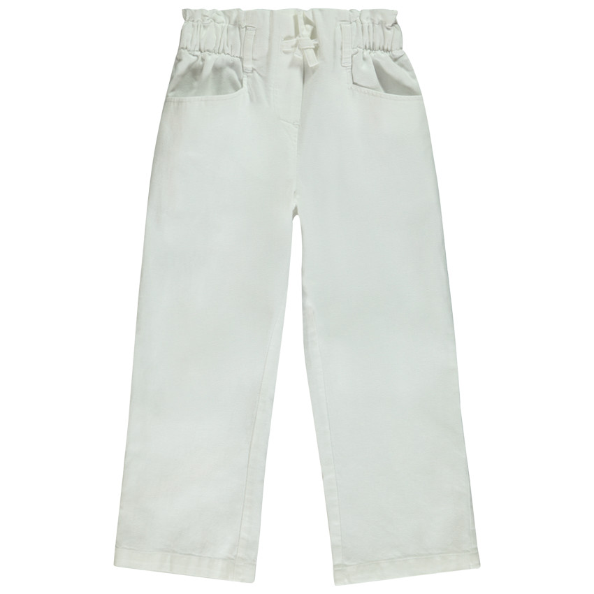 Pantalon large à taille élastiquée pour fille 