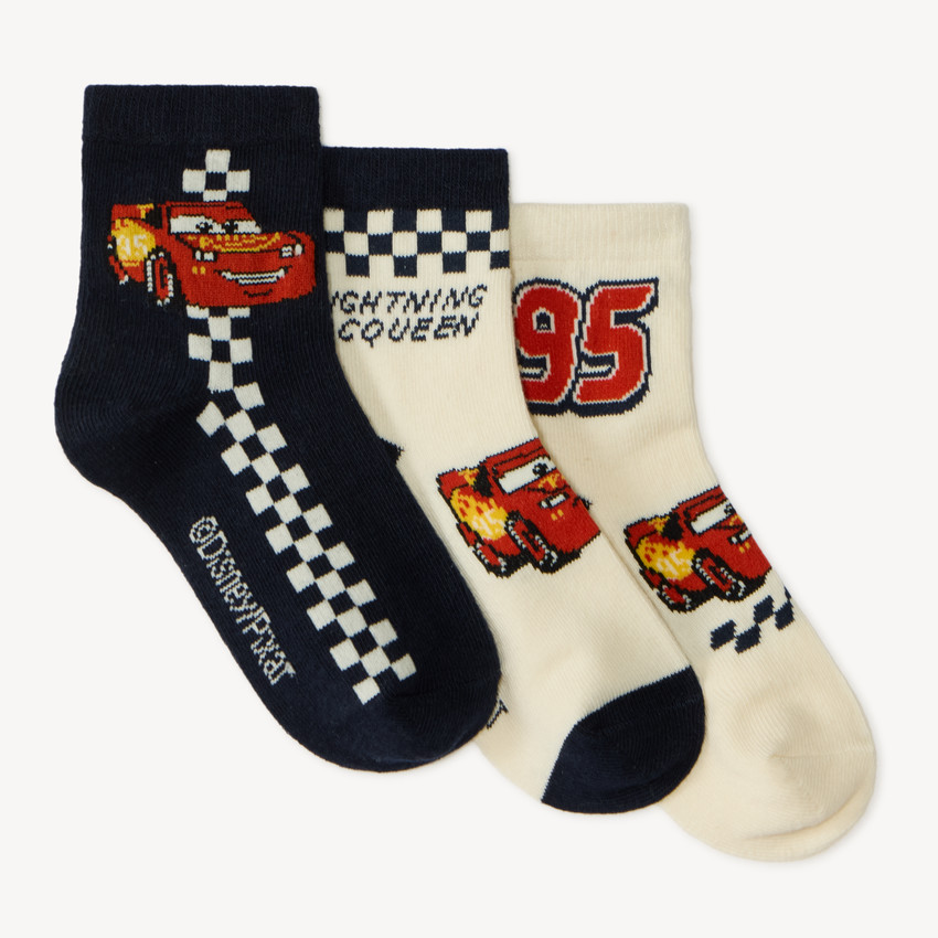 Lot 3 chaussettes garçon Flash McQueen Disney Pixar