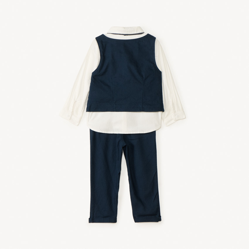 Ensemble 3 pièces avec nœud papillon pour bébé garçon 