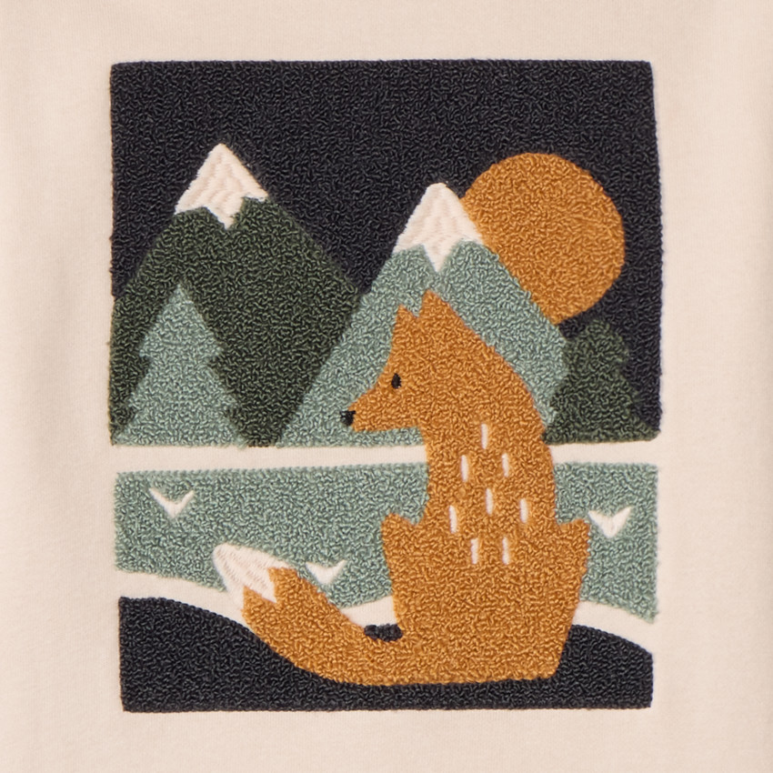 Sweat molleton à patch bouclettes pour garçon 