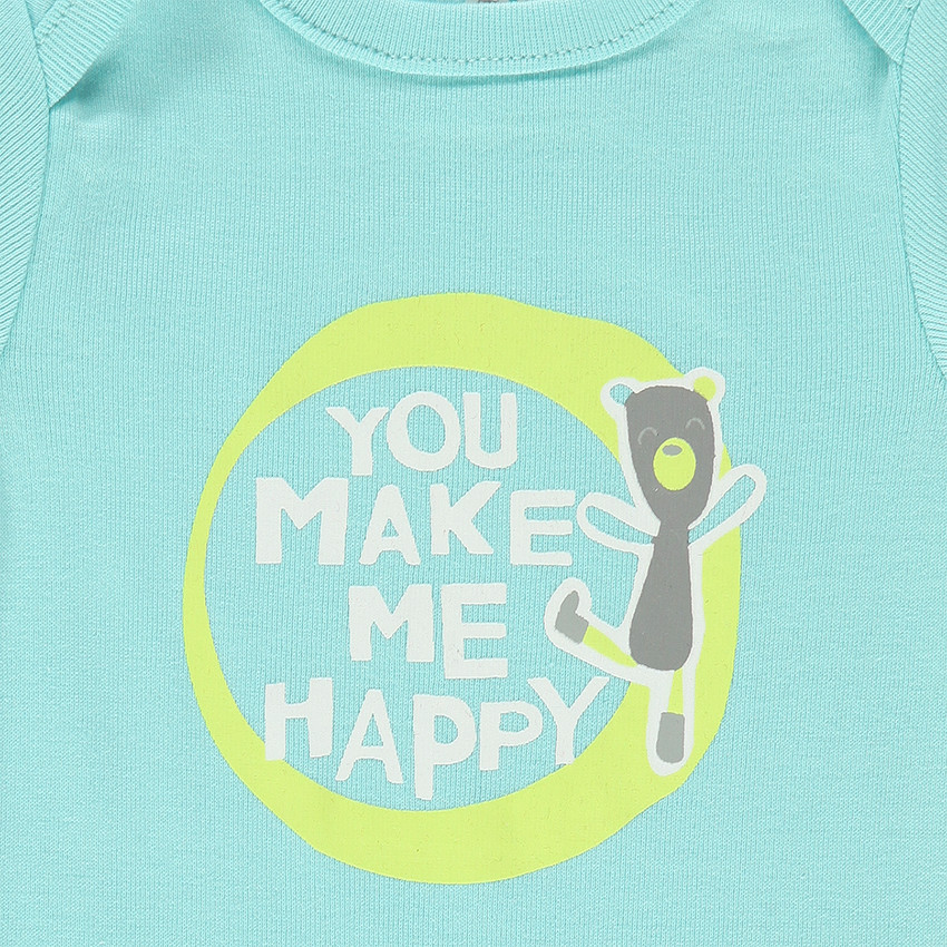 Lot de 3 bodies manches courtes assortis avec print fantaisie 