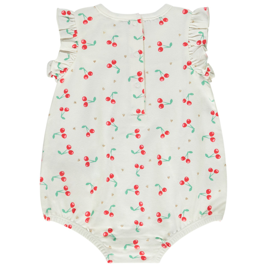 Lot de 2 combinaisons courtes en jersey pour bébé fille 