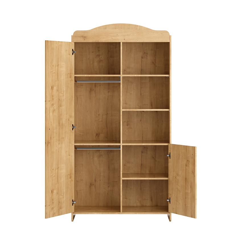 Armoire 2 portes Megève aspect chêne 