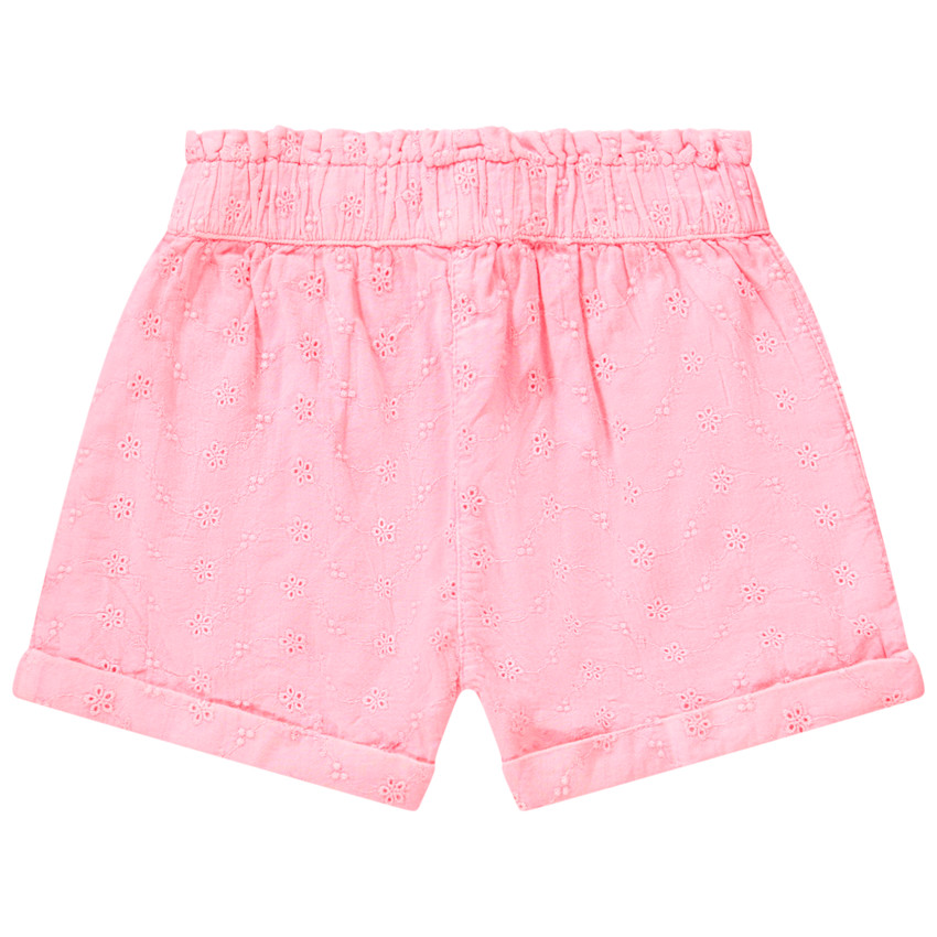 Short taille haute en broderie anglaise doublé pour fille 