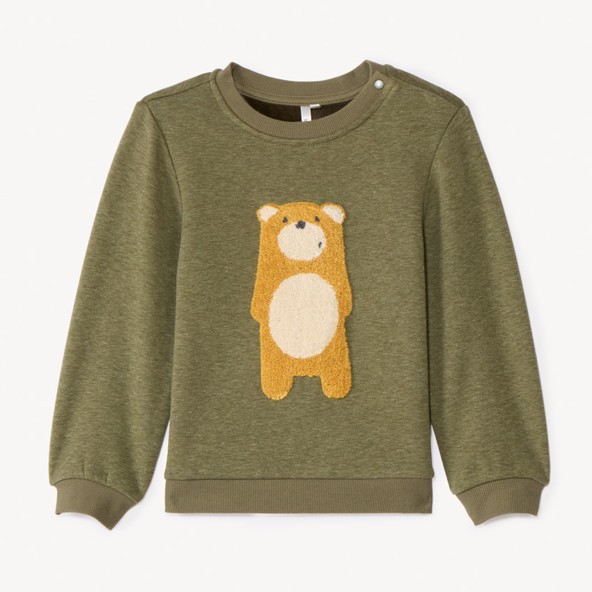 Sweat molleton avec broderie loop animal pour bébé garçon