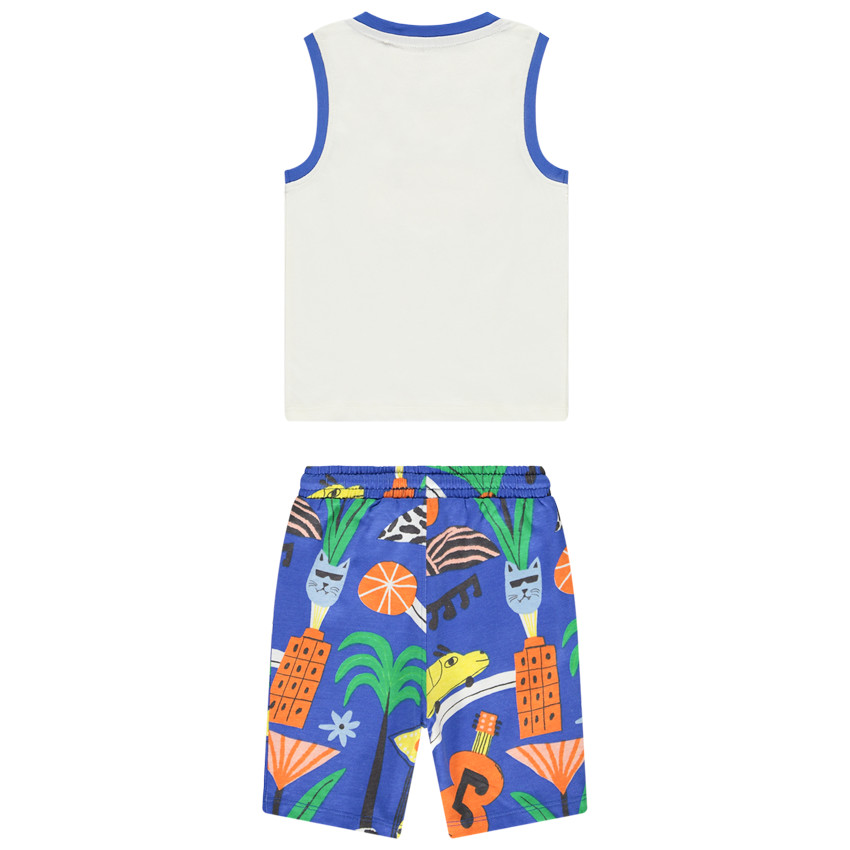 Ensemble 2 pièces motifs fantaisie pour bébé garçon 