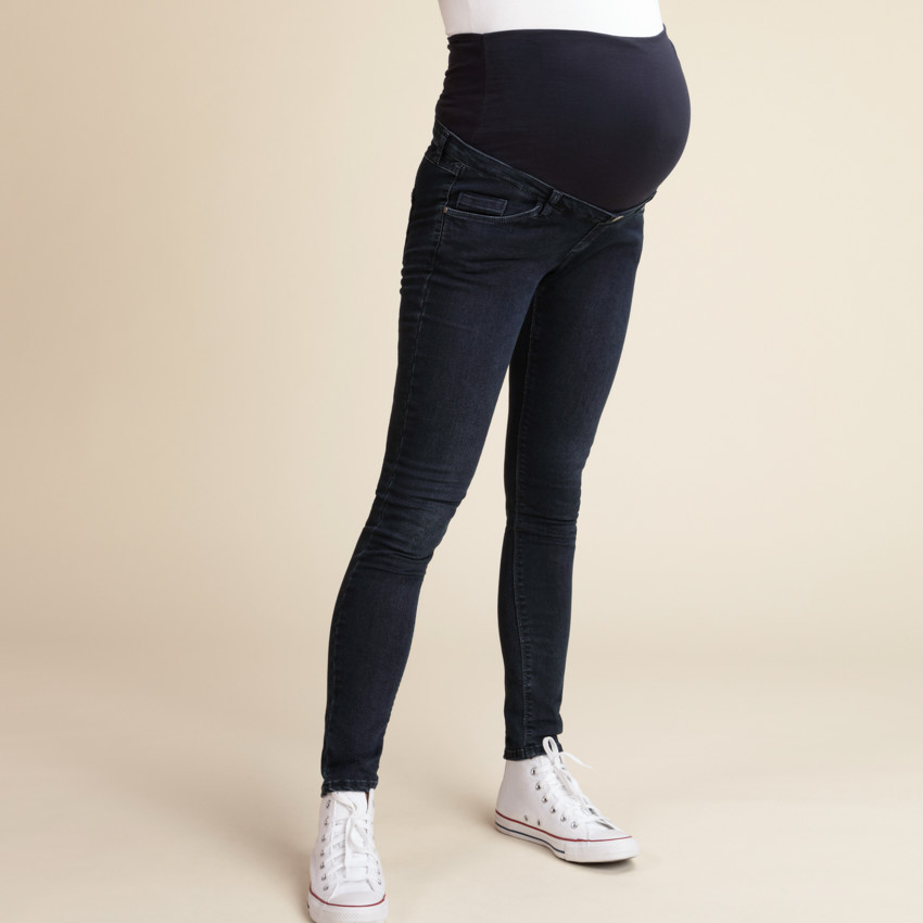 Jean skinny de grossesse extra stretch à bandeau haut