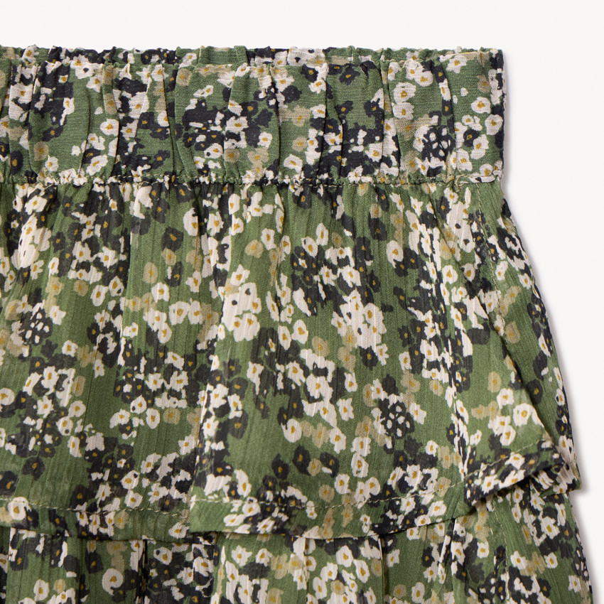 Jupe volantée imprimé fleuri pour fille 