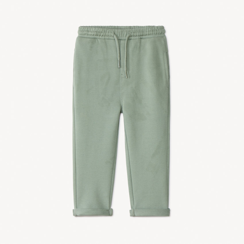 Pantalon de jogging uni en maille piquée pour bébé garçon 