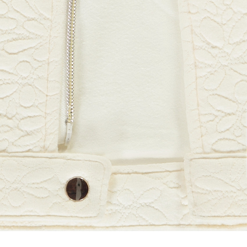 Perfecto en molleton jacquard fleurie pour fille 