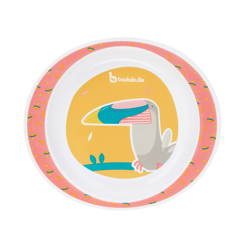 Set repas Yummy 7 pcs et bavoir - Corail 