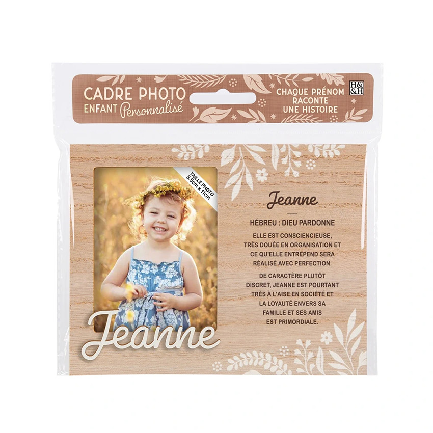 Cadre photo personnalisé 18,5 x 14,5 cm Jeanne 