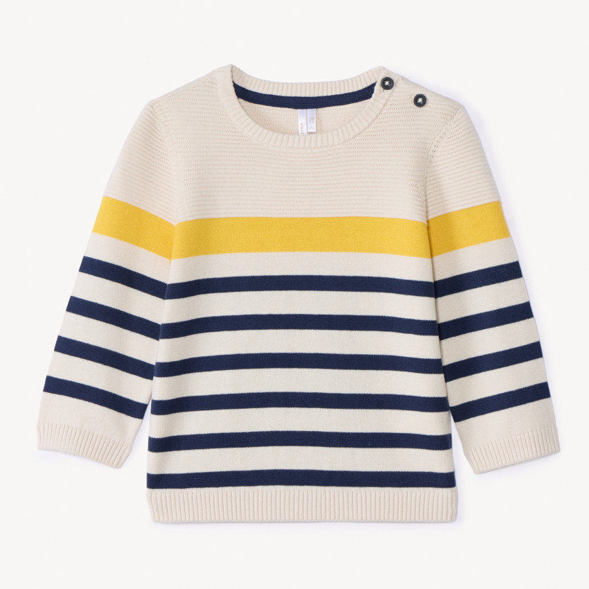 Pull rayé en tricot fantaisie pour bébé garçon