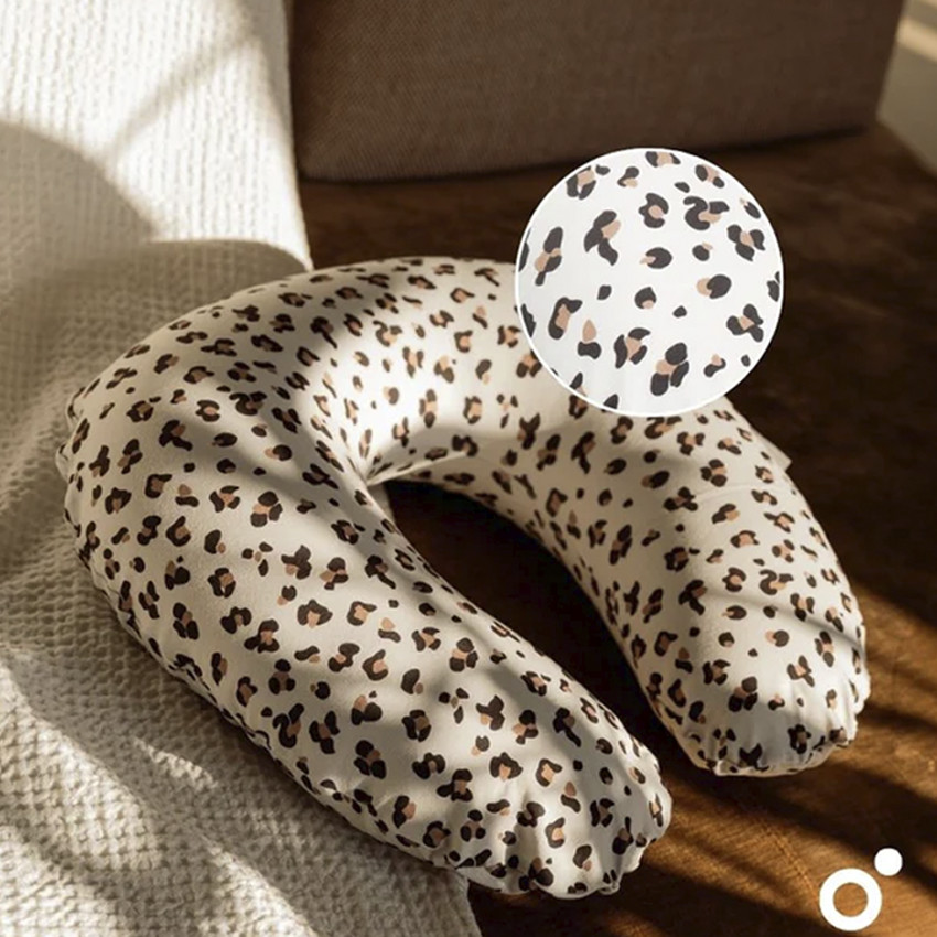 Coussin d'allaitement et de maternité 150 cm Softy - Léopard Crème 