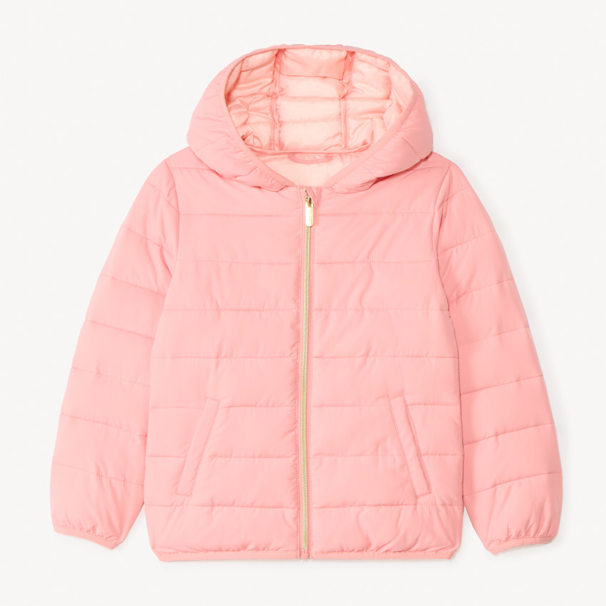 Doudoune fine matelassée à capuche uni pour fille