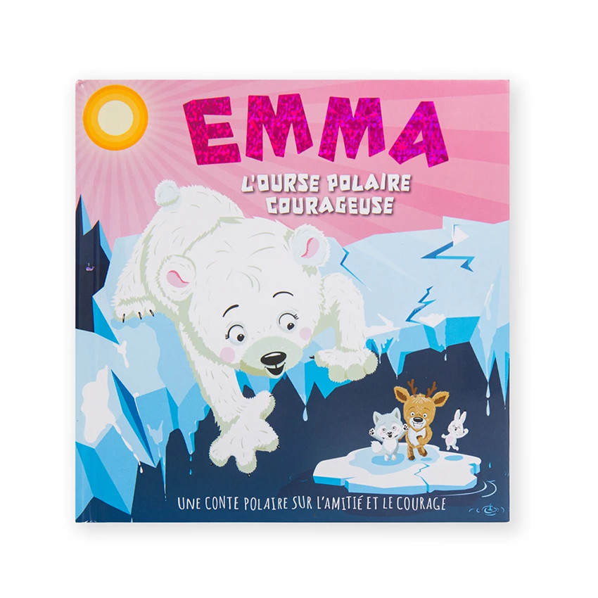Livre personnalisé Emma l'ourse polaire courageuse