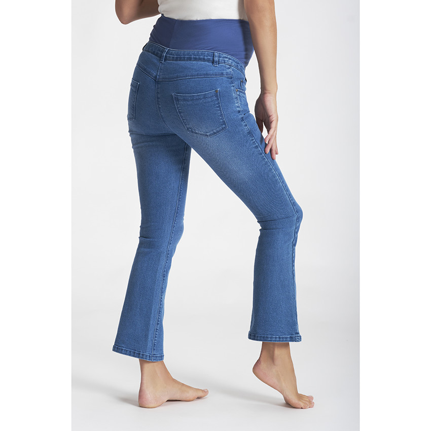 Jean de grossesse flare avec bandeau haut 