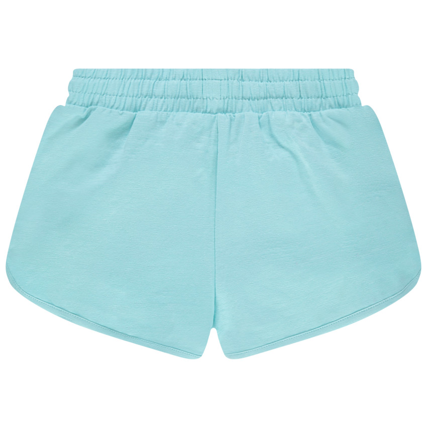 Short en jersey uni avec motif en foil argenté 