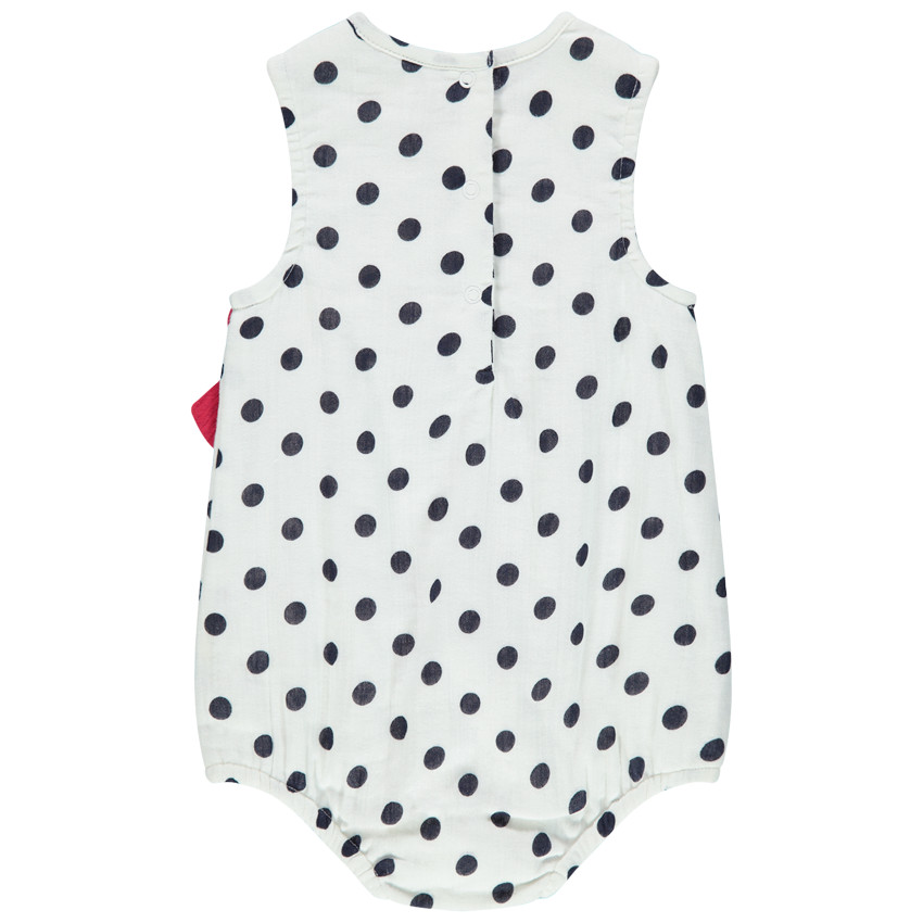 Body à pois et col croisé à noeud  