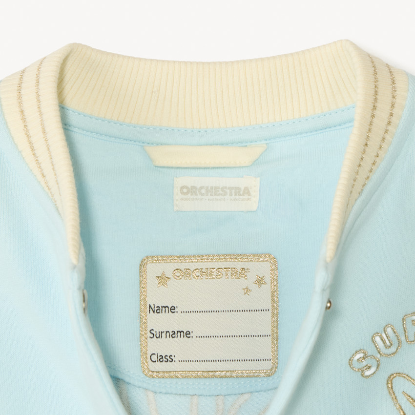 Veste teddy avec inscription 3D pour fille 