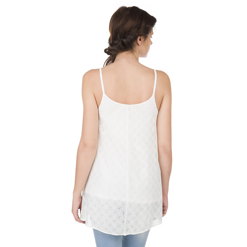 Débardeur de grossesse en crêpe à motif jacquard 