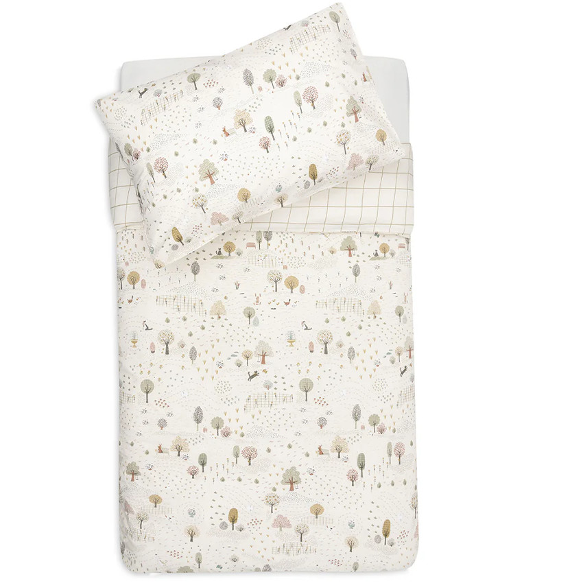 Housse de couette + taie d’oreiller - Tiny Park - 100x140 cm