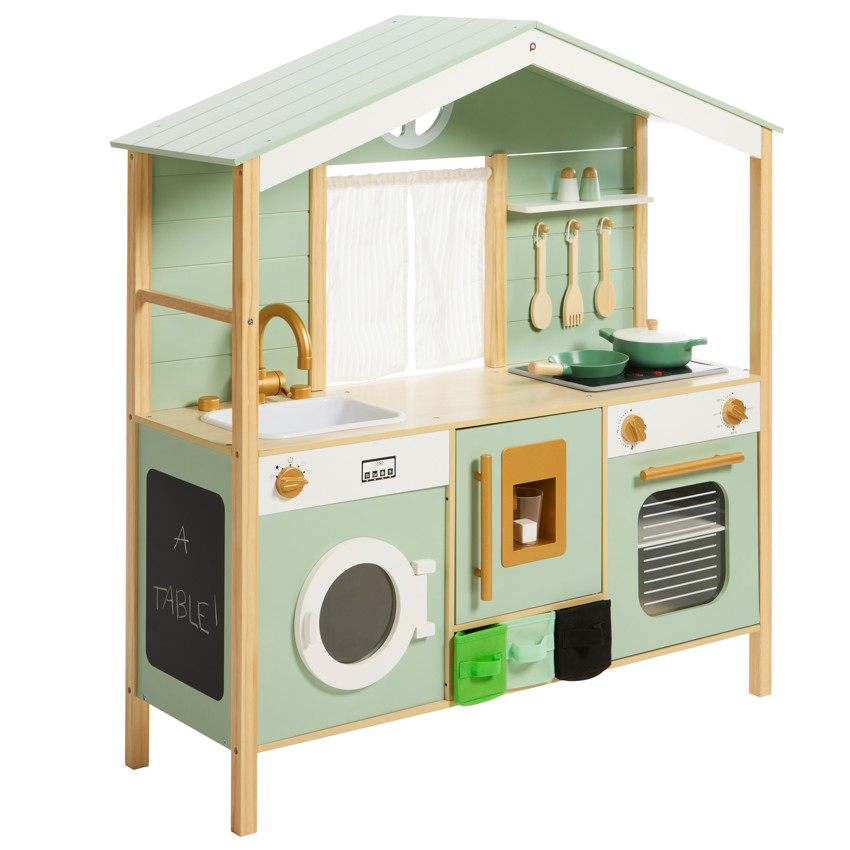 Cuisine tout équipée avec accessoires en bois 