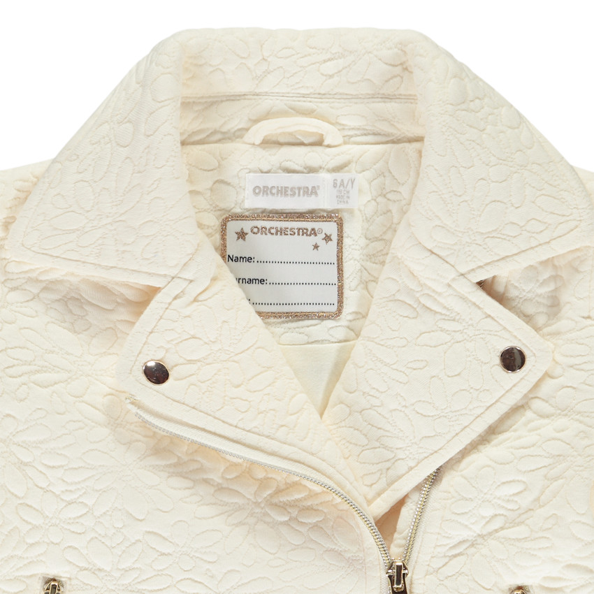 Perfecto en molleton jacquard fleurie pour fille 