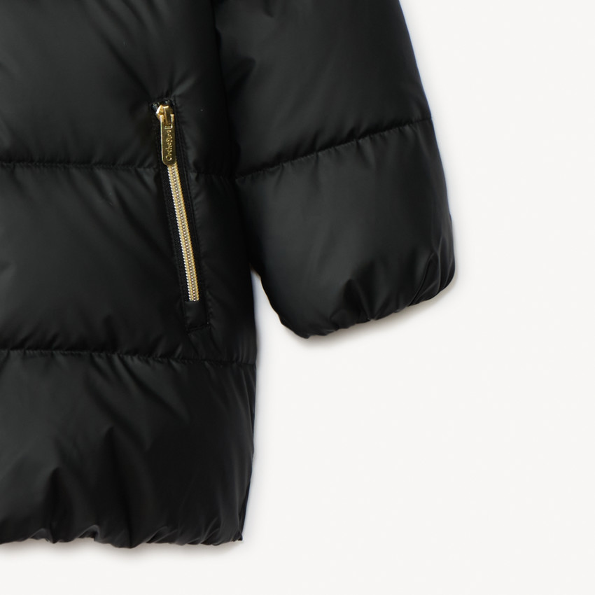 Doudoune en toile doublée avec fleur matelassée pour fille 