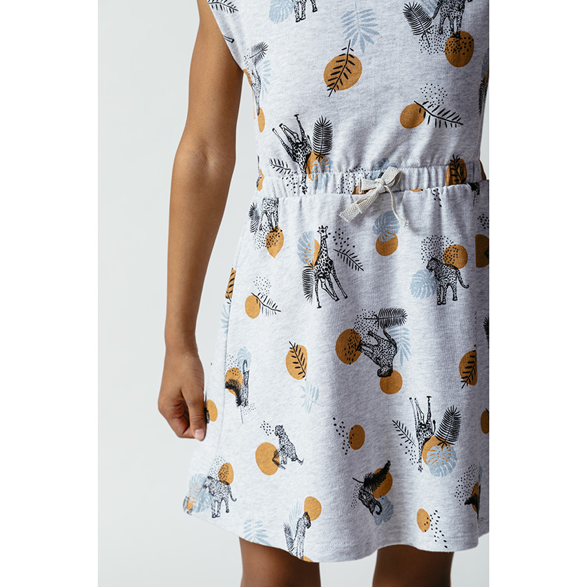 Robe en jersey sans manches imprimée léopards 