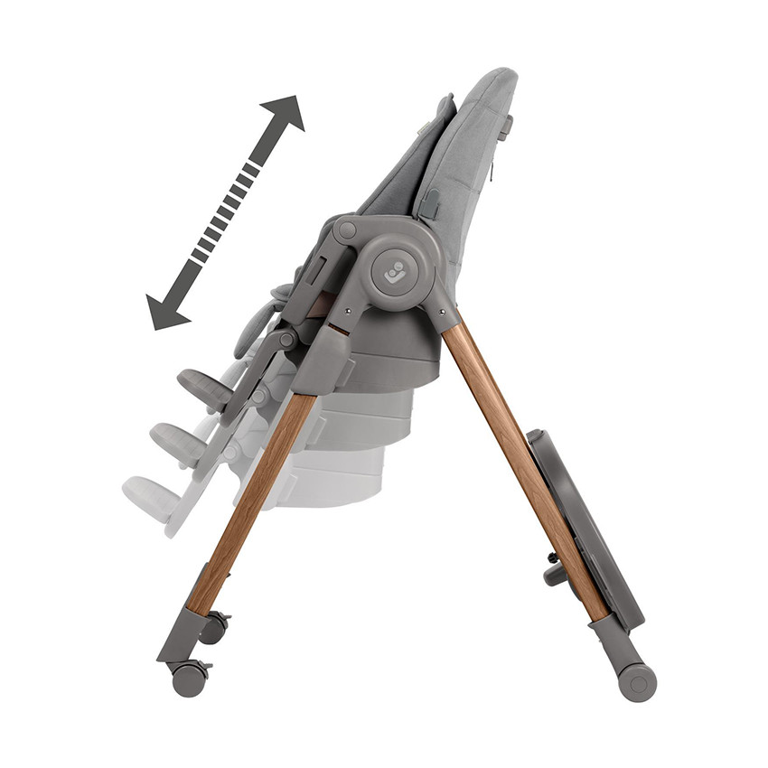 Chaise haute réglable et évolutive Minla Plus elegance graphite 