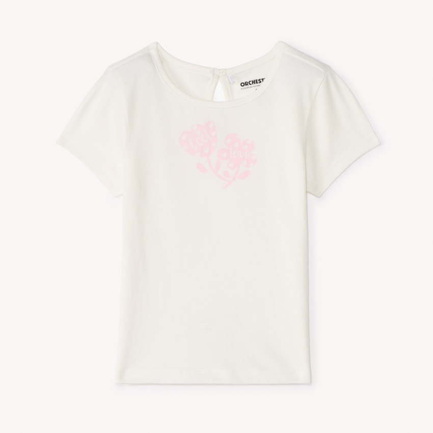 T-shirt manches courtes avec print fantaisie pour bébé fille 