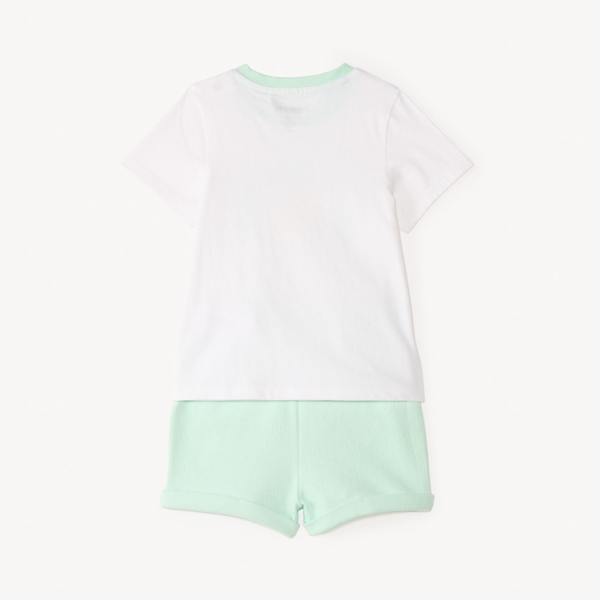 Ensemble court 2 pièces t-shirt + short fantaisie pour bébé garçon  
