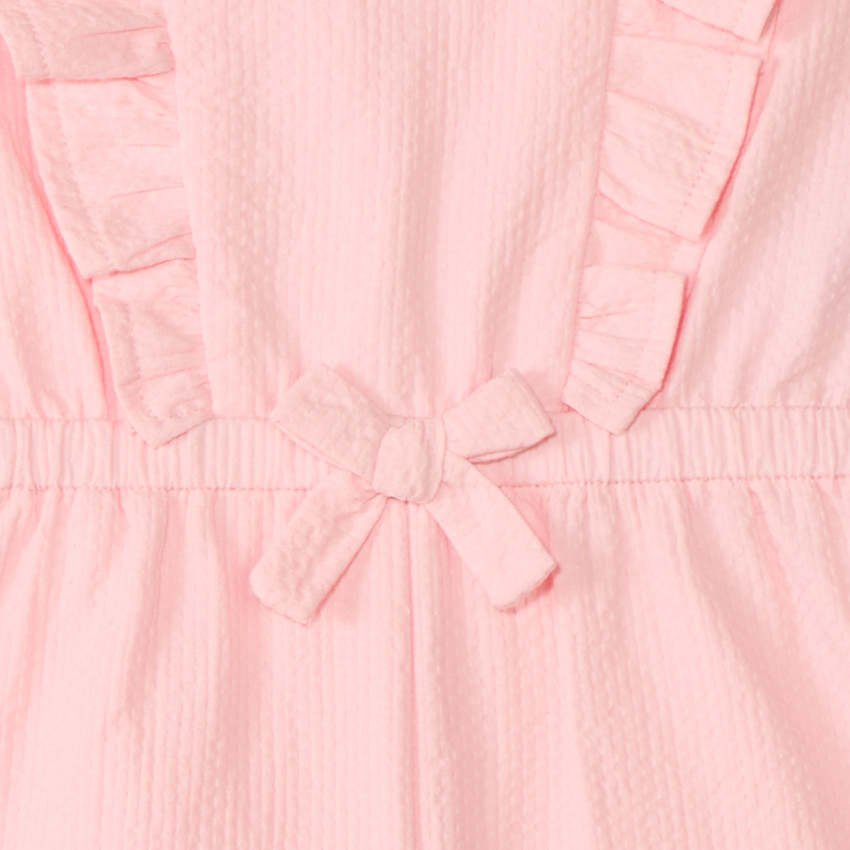 Combinaison courte effet gaufré pour bébé fille  
