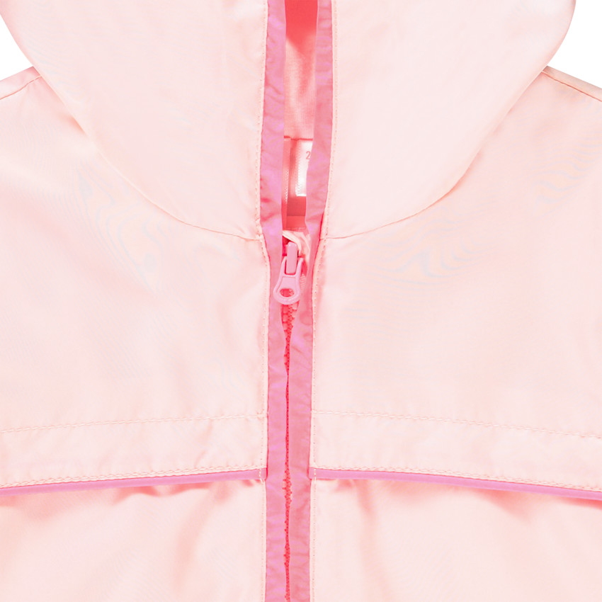 Coupe-vent à capuche rose clair pour bébé fille 