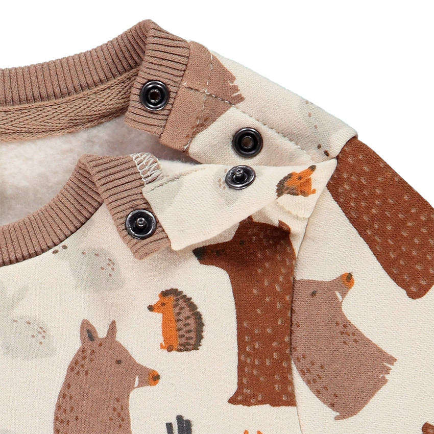 Sweat en molleton à animaux printés pour bébé garçon 