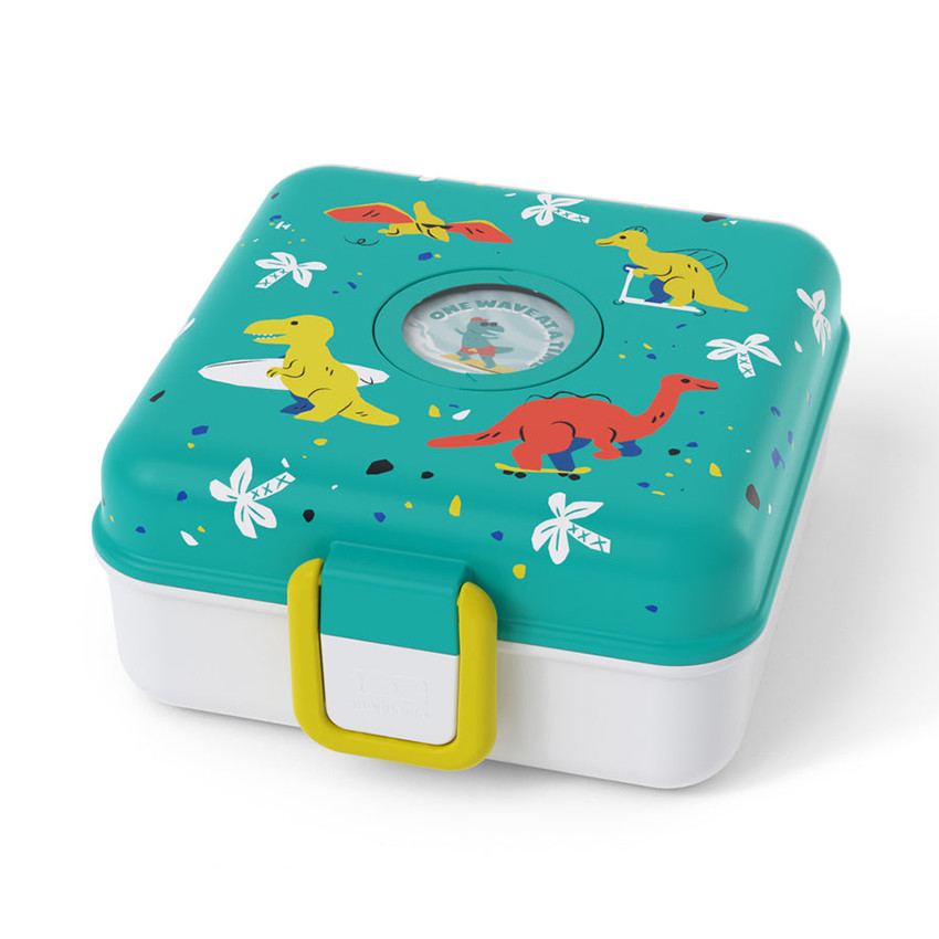 Lunchbox personnalisable 850ml Snacky avec couverts Dino 