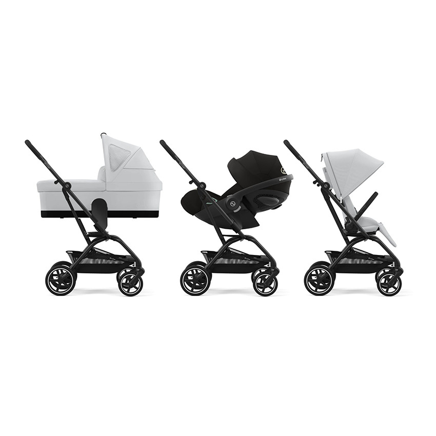 Poussette à siège rotatif Eezy S Twist+ 2 black/fog grey 