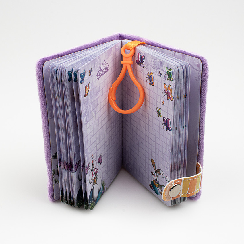 Mini carnet porte clé en peluche A7 - Diddl et ses amis (Modèles aléatoires) 